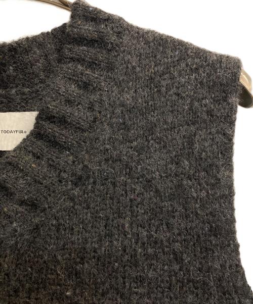 TODAYFUL（トゥデイフル）TODAYFUL (トゥデイフル) Mottle Yarn Knit Vest グレー サイズ:Fの古着・服飾アイテム