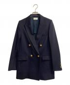 PLSTプラステ）の古着「金釦ダブルジャケット」｜ネイビー