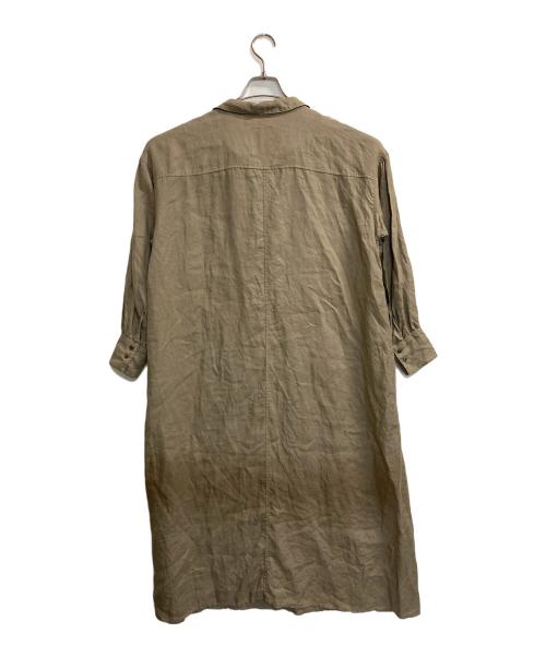 green label relaxing（グリーンレーベルリラクシング）green label relaxing (グリーンレーベルリラクシング) コルトレイクリネン スキッパー ワンピース ベージュ サイズ:記載なしの古着・服飾アイテム