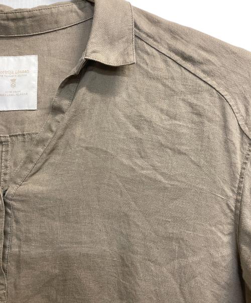 green label relaxing（グリーンレーベルリラクシング）green label relaxing (グリーンレーベルリラクシング) コルトレイクリネン スキッパー ワンピース ベージュ サイズ:記載なしの古着・服飾アイテム