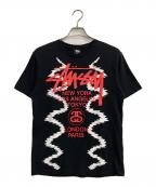 stussyステューシー）の古着「ワールドツアーTシャツ」｜ブラック