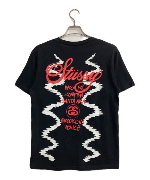 stussy（ステューシー）stussy (ステューシー) ワールドツアーTシャツ ブラック サイズ:Sの古着・服飾アイテム