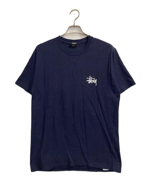 stussy（ステューシー）stussy (ステューシー) ロゴプリントTシャツ ネイビー サイズ:Mの古着・服飾アイテム