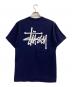 stussy (ステューシー) ロゴプリントTシャツ ネイビー サイズ:M：4000円