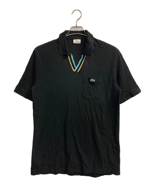 LACOSTE（ラコステ）LACOSTE (ラコステ) ボタンレスポロシャツ ブラック サイズ:5の古着・服飾アイテム