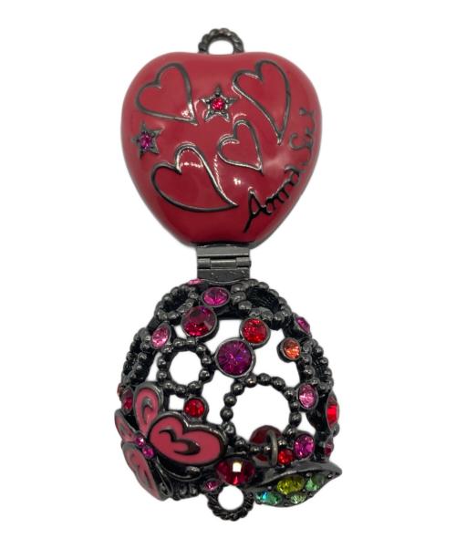 ANNA SUI（アナスイ）ANNA SUI (アナスイ) ストーン装飾ハートロケットペンダント レッドの古着・服飾アイテム