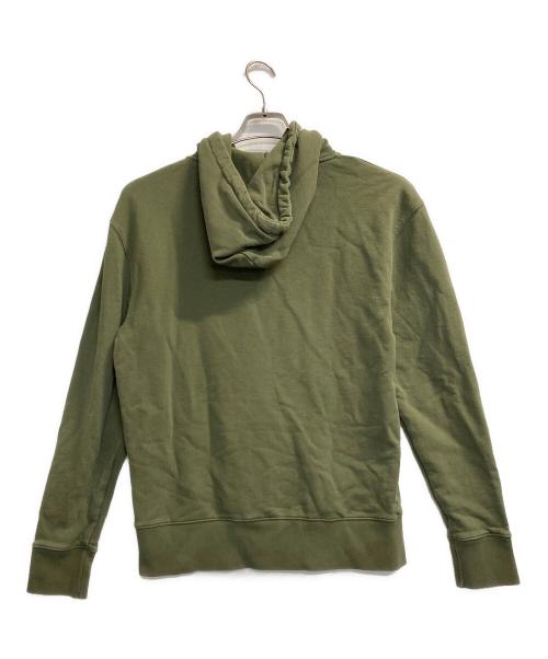 maison kitsune（メゾンキツネ）maison kitsune (メゾンキツネ) GREY FOX HEAD PATCH CLASSIC HOODIE / プルオーバーパーカー グリーン サイズ:Ｌの古着・服飾アイテム