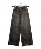 ASAPMODEエイサップモード）の古着「バギーブラックデニムパンツ」｜ブラック