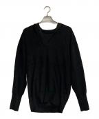 ETRE TOKYOエトレトウキョウ）の古着「パイルポロニットプルオーバー ブラック」｜ブラック