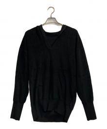 ETRE TOKYO（エトレトウキョウ）の古着「パイルポロニットプルオーバー ブラック」｜ブラック