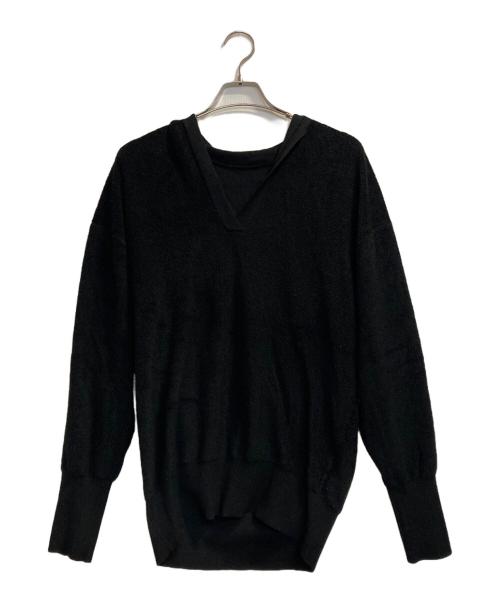 ETRE TOKYO（エトレトウキョウ）ETRE TOKYO (エトレトウキョウ) パイルポロニットプルオーバー ブラック ブラック サイズ:ＦＲＥＥの古着・服飾アイテム