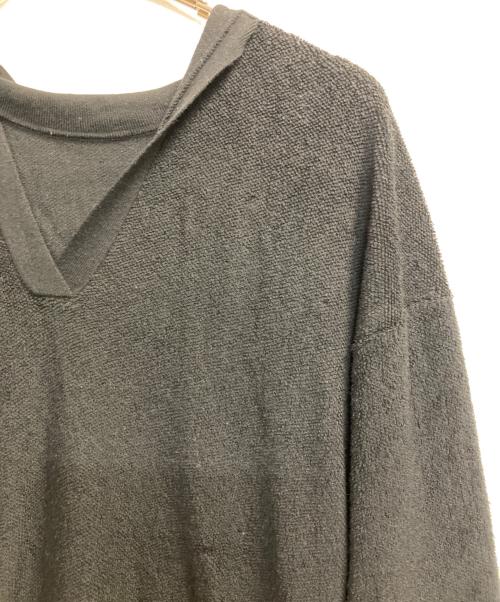 ETRE TOKYO（エトレトウキョウ）ETRE TOKYO (エトレトウキョウ) パイルポロニットプルオーバー ブラック ブラック サイズ:ＦＲＥＥの古着・服飾アイテム