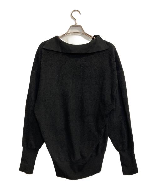 ETRE TOKYO（エトレトウキョウ）ETRE TOKYO (エトレトウキョウ) パイルポロニットプルオーバー ブラック ブラック サイズ:ＦＲＥＥの古着・服飾アイテム