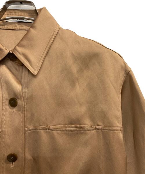 ETRE TOKYO（エトレトウキョウ）ETRE TOKYO (エトレトウキョウ) サテンシャツブルゾン ブラウン サイズ:記載なしの古着・服飾アイテム