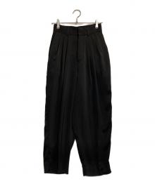 ETRE TOKYO（エトレトウキョウ）の古着「ハイウエストタックパンツ」｜ブラック