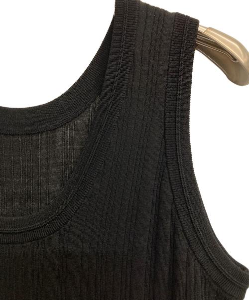 ETRE TOKYO（エトレトウキョウ）ETRE TOKYO (エトレトウキョウ) ニットタンクトップ ブラック サイズ:Fの古着・服飾アイテム
