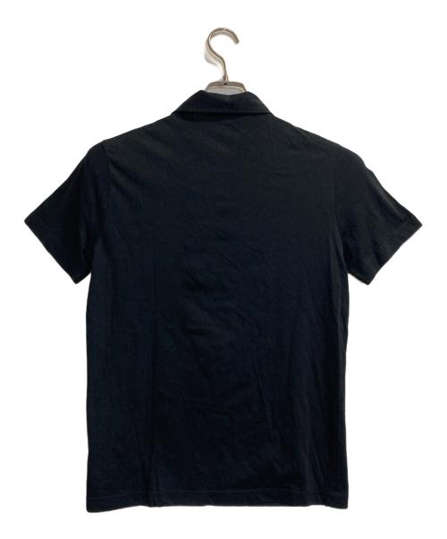 PRADA（プラダ）PRADA (プラダ) ロゴ刺繍ポロシャツ ブラック サイズ:Ｓの古着・服飾アイテム