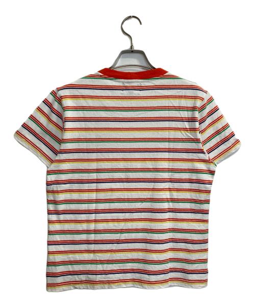 stussy（ステューシー）stussy (ステューシー) ボーダーTシャツ ホワイト×レッド サイズ:Mの古着・服飾アイテム