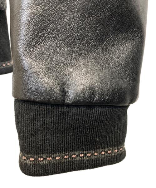 LAD MUSICIAN（ラッドミュージシャン）LAD MUSICIAN (ラッドミュージシャン) レザースリーブウールスタジャン グレー サイズ:42の古着・服飾アイテム