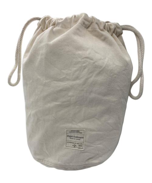 NIGEL CABOURN（ナイジェルケーボン）NIGEL CABOURN (ナイジェルケーボン) 巾着キャンバストートバッグ アイボリーの古着・服飾アイテム