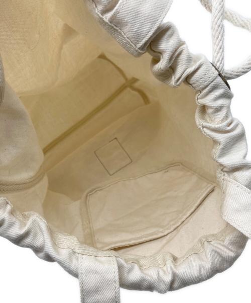 NIGEL CABOURN（ナイジェルケーボン）NIGEL CABOURN (ナイジェルケーボン) 巾着キャンバストートバッグ アイボリーの古着・服飾アイテム