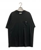 LACOSTEラコステ）の古着「ポケットTシャツ」｜ブラック