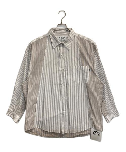 CMF OUTDOOR GARMENT（コンフィーアウトドアガーメント）CMF OUTDOOR GARMENT (コンフィーアウトドアガーメント) フレンチシャツ ホワイト×ベージュ サイズ:XLの古着・服飾アイテム