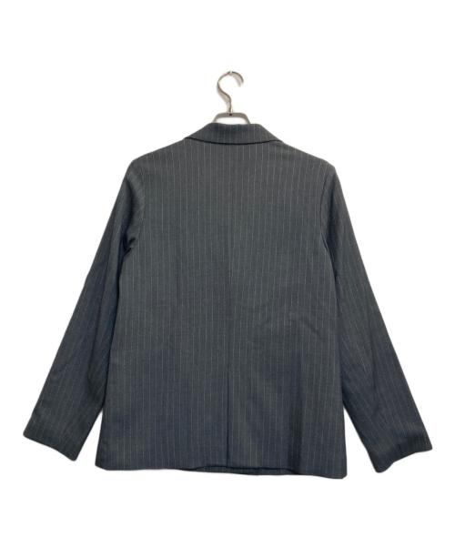 N.NATURAL BEAUTY BASIC（エヌ ナチュラルビューティーベーシック）N.NATURAL BEAUTY BASIC (エヌ ナチュラルビューティーベーシック) ストライプダブルジャケット グレー サイズ:Ｍの古着・服飾アイテム