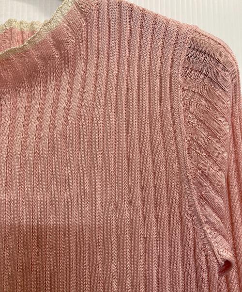 furfur（ファーファー）FURFUR (ファーファー) バイカラーラメシアーリブトップス ピンク サイズ:ONE SIZEの古着・服飾アイテム