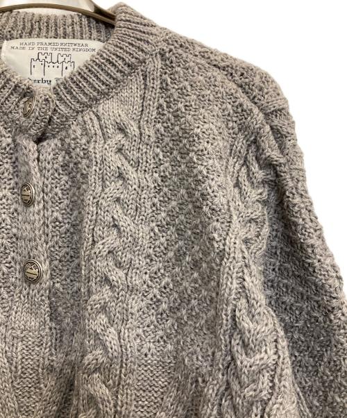 oldderby Knitwear（オールドダービーニットウェア）oldderby Knitwear (オールドダービーニットウェア) ハーフボタンケーブルニット グレー サイズ:Ｍの古着・服飾アイテム
