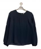 ADOREアドーア）の古着「ポリエステルジョーゼットブラウス」｜ネイビー