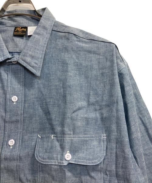 Prentiss（プレンティス）Prentiss (プレンティス) シャンブレーシャツ ブルー サイズ:2ＸＬの古着・服飾アイテム