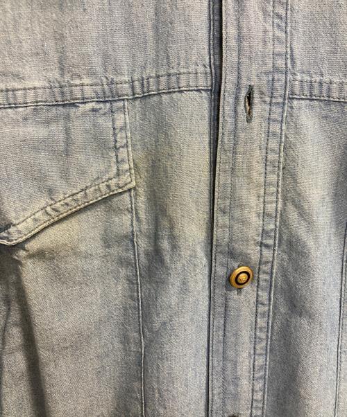 VERSACE（ヴェルサーチェ）VERSACE (ヴェルサーチェ) デニムシャツ ブルー サイズ:XLの古着・服飾アイテム