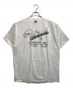 stussyステューシー）の古着「ESTABLISHED WORLDWIDE T / ワールドワイドロゴTシャツ」｜ホワイト