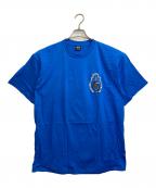 stussyステューシー）の古着「GATOR CREST T / ワニ紋章プリントTシャツ」｜ブルー