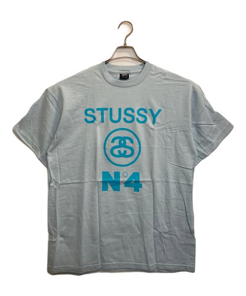 stussy（ステューシー）stussy (ステューシー) SIMPLICITY T / N°4 ロゴシンプリシティTシャツ ブルー サイズ:XLの古着・服飾アイテム