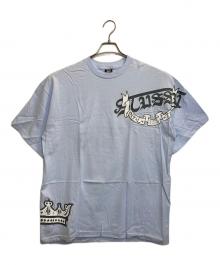 stussy（ステューシー）の古着「SKELETON KEY T / スケルトンキーロゴTシャツ」｜ブルー