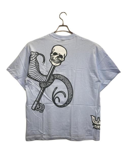 stussy（ステューシー）stussy (ステューシー) SKELETON KEY T / スケルトンキーロゴTシャツ ブルー サイズ:XLの古着・服飾アイテム
