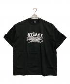 stussyステューシー）の古着「FREEDOM T / フリーダムロゴTシャツ」｜ブラック