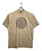 stussyステューシー）の古着「PERSPECTIVE SS T / サークルロゴTシャツ」｜アイボリー