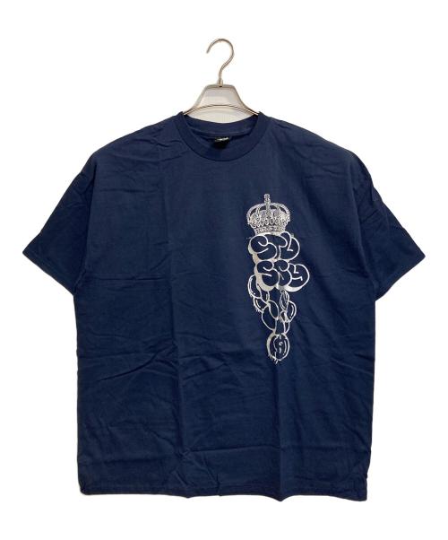 stussy（ステューシー）stussy (ステューシー) FAT CHAIN S/S T / ファットチェーンロゴTシャツ ネイビー サイズ:XXLの古着・服飾アイテム