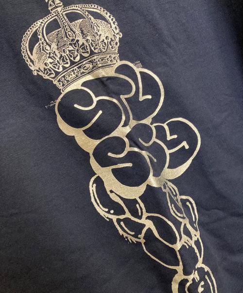 stussy（ステューシー）stussy (ステューシー) FAT CHAIN S/S T / ファットチェーンロゴTシャツ ネイビー サイズ:XXLの古着・服飾アイテム