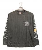 stussy GEARステューシーギア）の古着「IVY CREW L/S T / SSウイングアイビーTシャツ」｜グレー