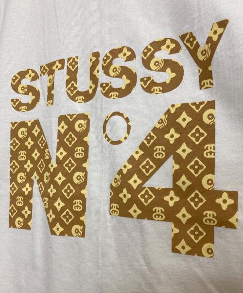 stussy（ステューシー）stussy (ステューシー) N°4 MONOGRAM LOGO T / モノグラムロゴTシャツ ホワイト サイズ:XLの古着・服飾アイテム