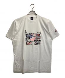 stussy（ステューシー）の古着「LIVE IN NYC TOUR T / ライブツアーTシャツ」｜ホワイト