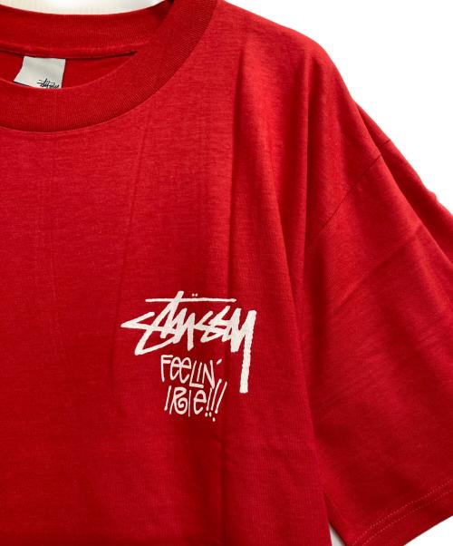 stussy（ステューシー）stussy (ステューシー) RASTA CIRCLE LION LOGO T / ラスタサークルライオンロゴTシャツ レッド サイズ:ＬＬの古着・服飾アイテム