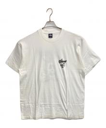 stussy（ステューシー）の古着「HEADPHONE SKULL LOGO T / ヘッドホンスカルロゴTシャツ」｜ホワイト
