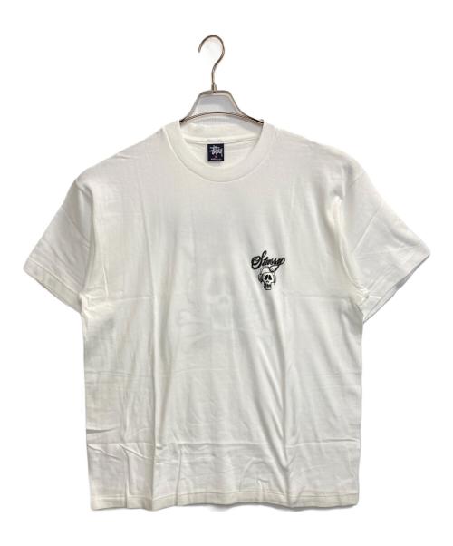 stussy（ステューシー）stussy (ステューシー) HEADPHONE SKULL LOGO T / ヘッドホンスカルロゴTシャツ ホワイト サイズ:XLの古着・服飾アイテム