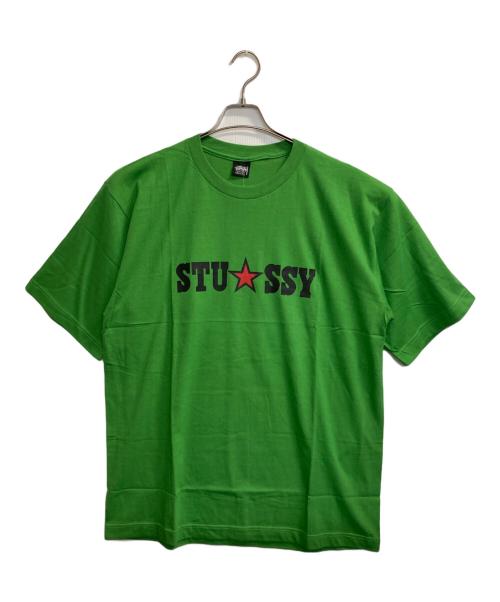 stussy（ステューシー）stussy (ステューシー) CLOWN STAR LOGO T / クラウンスターロゴTシャツ グリーン サイズ:XLの古着・服飾アイテム