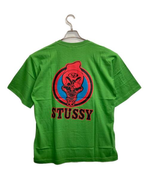 stussy（ステューシー）stussy (ステューシー) CLOWN STAR LOGO T / クラウンスターロゴTシャツ グリーン サイズ:XLの古着・服飾アイテム
